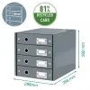 Leitz Click & Store WOW skriňa so zásuvkami (4 zásuvky), zelená, kartón, 286 mm, 356 mm, 282 mm