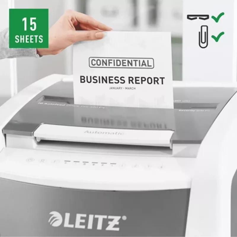 Leitz IQ Autofeed Office Pro 600 automatická skartovačka P4