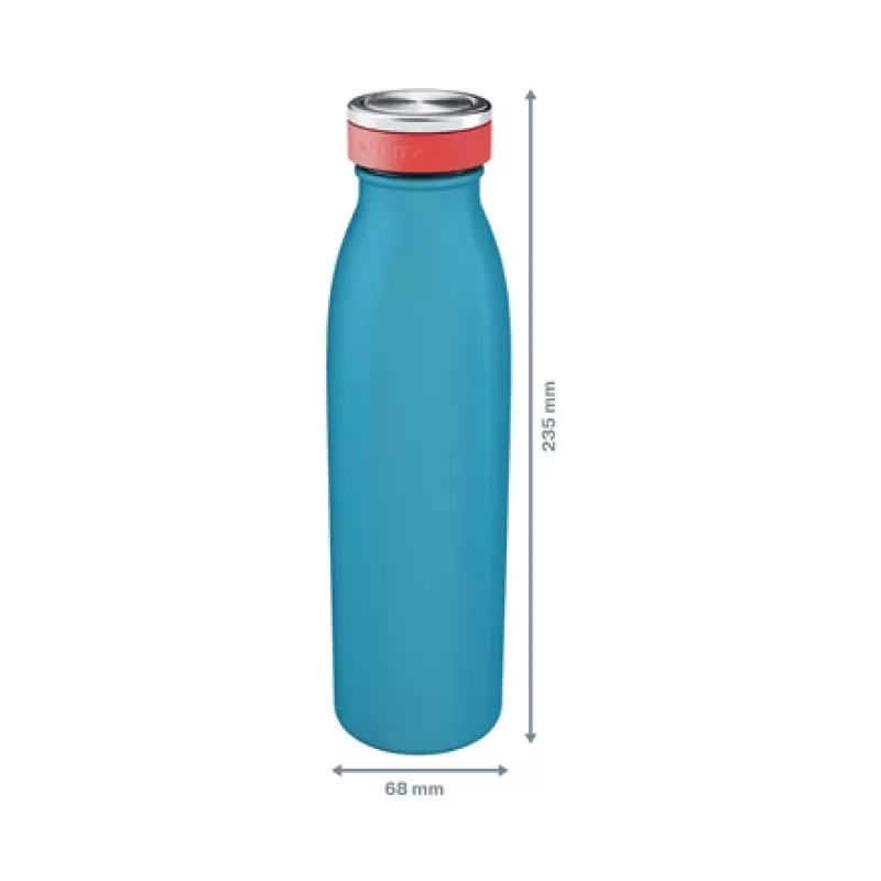 Leitz Cosy izolačná fľaša na pitie 500 ml, modrá, nerezová oceľ, 68 mm, 68 mm, 235 mm, 280 g