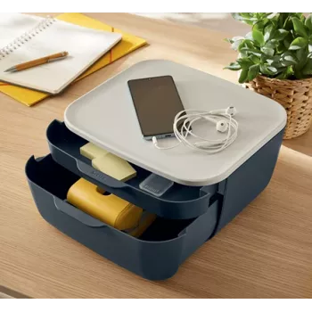 Leitz Cosy zásuvkový box 53570089, 2 zásuvky, sivá/svetlosivá, A4
