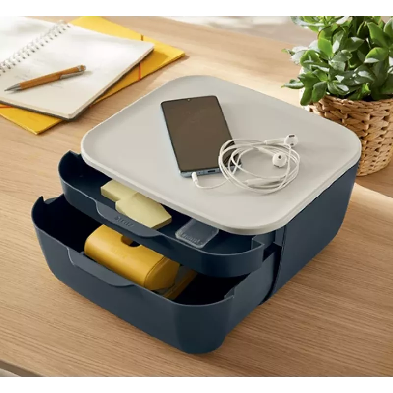 Leitz Cosy zásuvkový box 53570089, 2 zásuvky, sivá/svetlosivá, A4