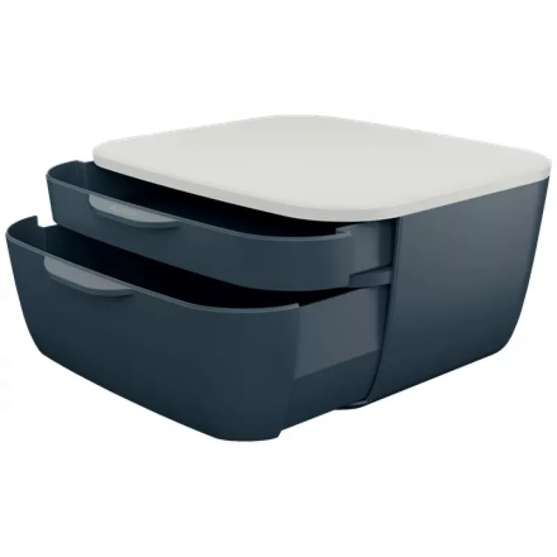Leitz Cosy zásuvkový box 53570089, 2 zásuvky, sivá/svetlosivá, A4
