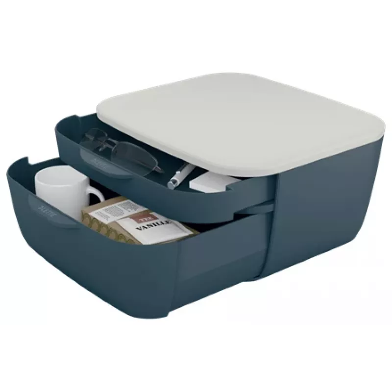 Leitz Cosy zásuvkový box 53570089, 2 zásuvky, sivá/svetlosivá, A4