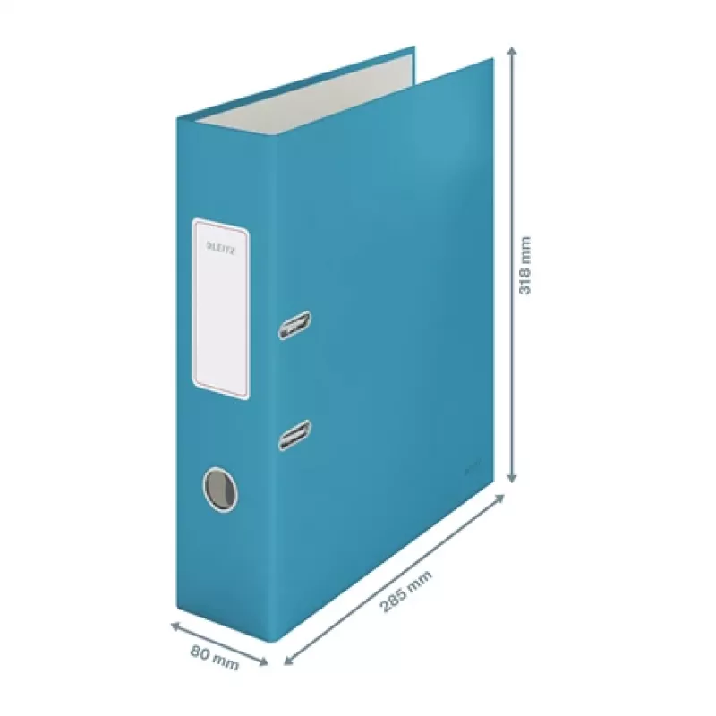 Leitz 180° Cosy Hebelordner Soft Touch 80mm, A4, kartón, modrá, štruktúrovaný povrch, 600 listov, 80 g/m²