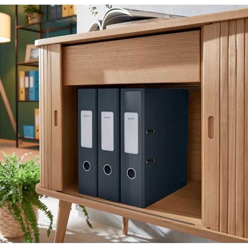Leitz 180° Cosy Hebelordner Soft Touch 80 mm, A4, kartón, čierna, štruktúrovaný povrch, 600 listov, 80 g/m²