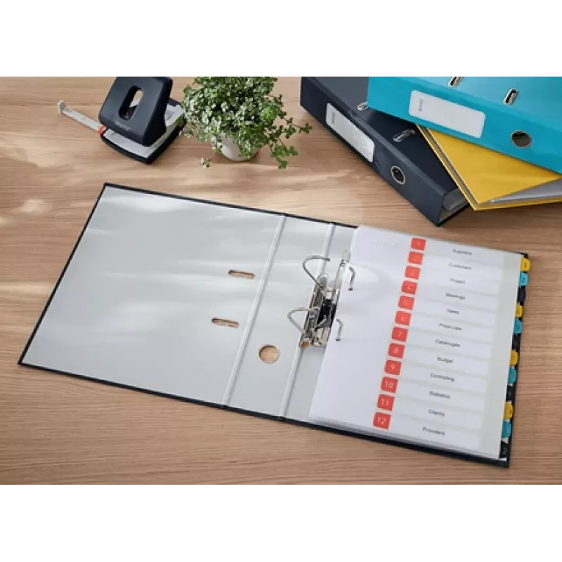 Leitz 180° Cosy Hebelordner Soft Touch 80 mm, A4, kartón, čierna, štruktúrovaný povrch, 600 listov, 80 g/m²