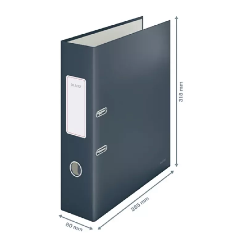 Leitz 180° Cosy Hebelordner Soft Touch 80 mm, A4, kartón, čierna, štruktúrovaný povrch, 600 listov, 80 g/m²