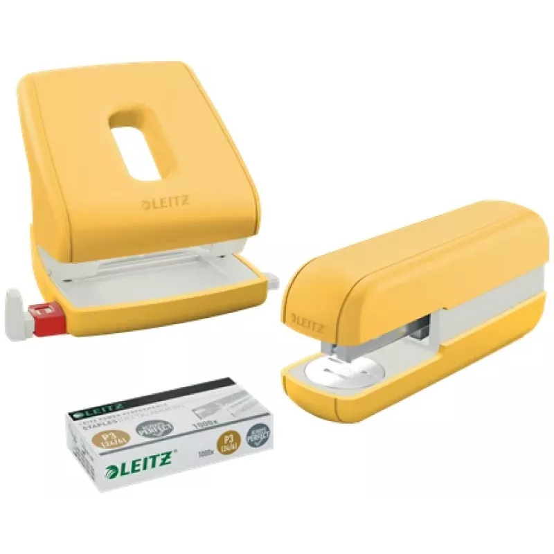 Leitz Cosy zošívačka 30 listov, 30 listov, žltá, štandardné zošitie, 24/6, kov, plast, 80 g/m²