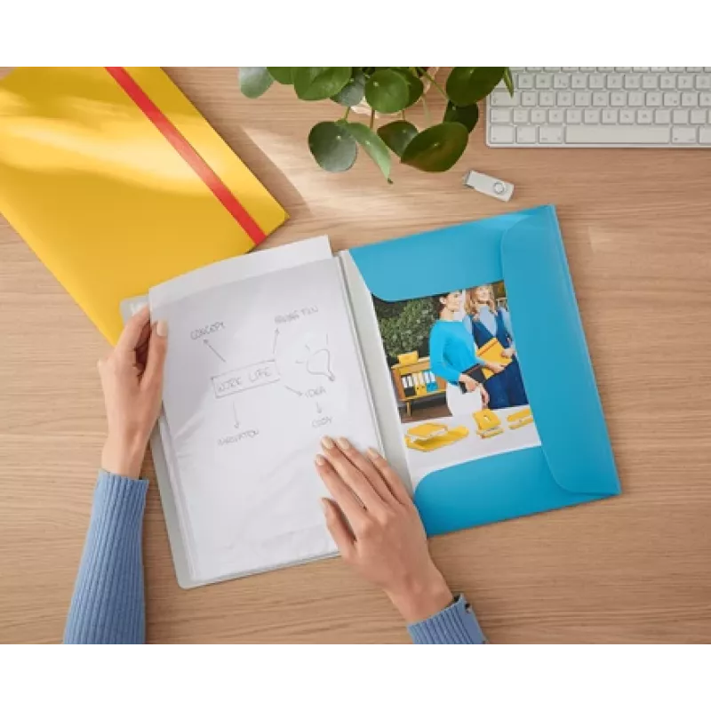 Leitz Cosy Mobile Display Book Plus, modrá, polypropylén (PP), 20 obalov, na výšku, A4, 231 mm