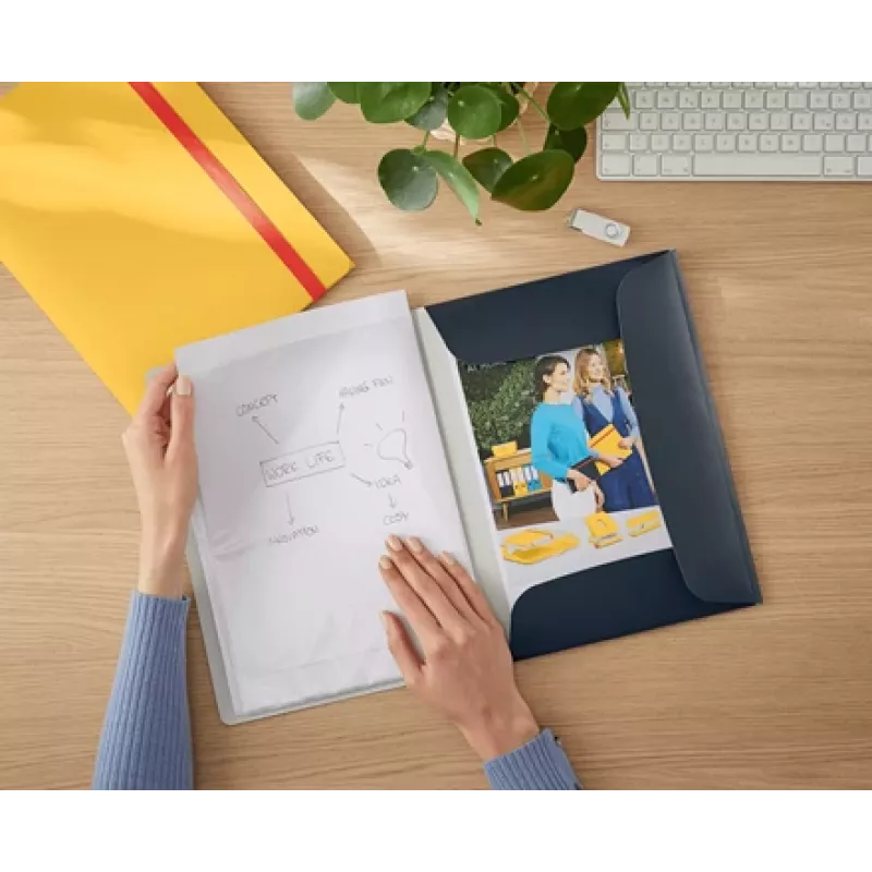 Leitz Cosy Mobile Display Book Plus, sivá, polypropylén (PP), 20 obalov, na výšku, A4, 231 mm