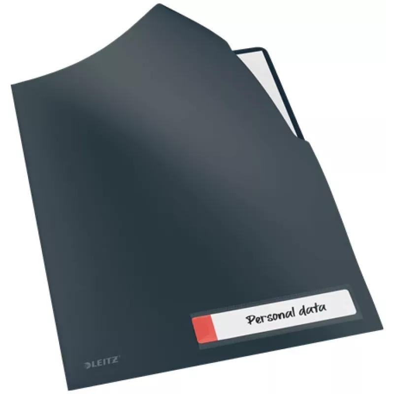 Leitz Cosy Privacy Folder, klasické zakladačové dosky, A4, polypropylén (PP), čierna, matná, na výšku