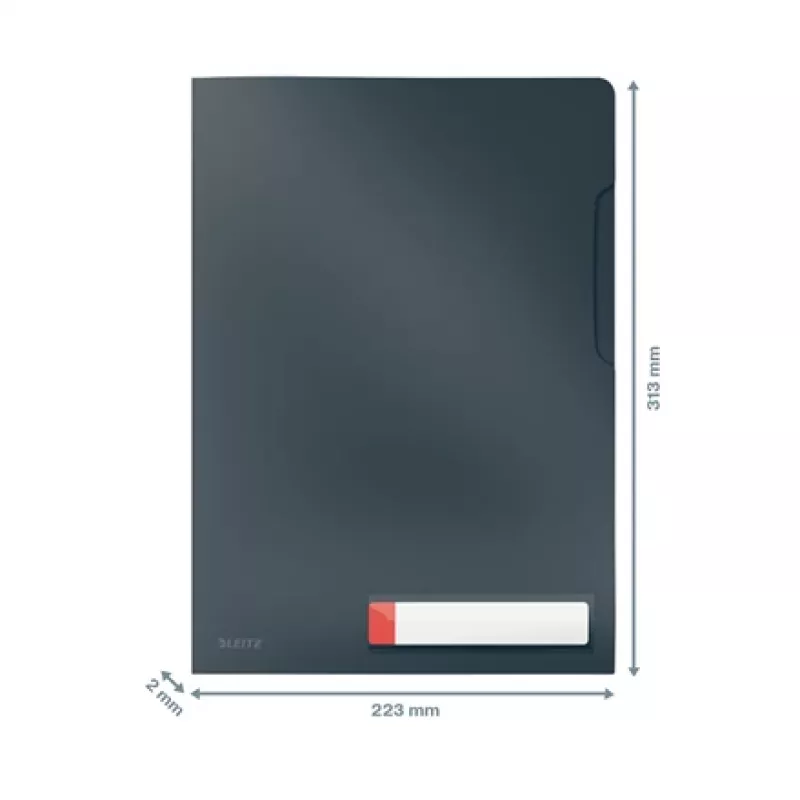 Leitz Cosy Privacy Folder, klasické zakladačové dosky, A4, polypropylén (PP), čierna, matná, na výšku