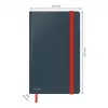 Leitz Cosy zápisník Soft Touch štvorčekovaný s tvrdým obalom, monochromatický, čierna, A5, 80 listov, matný, 100 g/m²