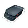 Leitz Cosy podnos na dokumenty, sada 3 ks, polystyrén (PS), čierna, A4, A4, 274 mm, 456 mm