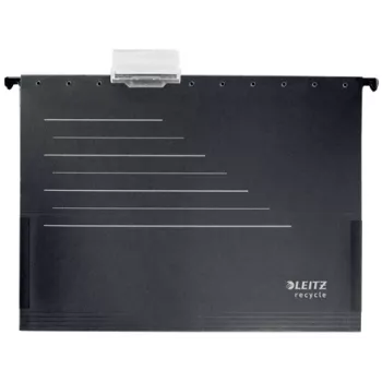 Leitz Alpha® Recycle kartónová závesná taška, A4, čierna, kartón, 80 g/m², 150 listov, 348 mm
