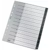Leitz Recycle index, PP, extra široký, číselný register, polypropylén (PP), čierna, biela, na výšku, A4 Maxi, 160 g/m²