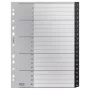 Leitz Recycle index, PP, extra široký, číselný register, polypropylén (PP), čierna, biela, A4 Maxi, 160 g/m², 238 mm