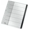 Leitz Recycle index, PP, extra široký, číselný register, polypropylén (PP), čierna, biela, na výšku, A4 Maxi, 160 g/m²