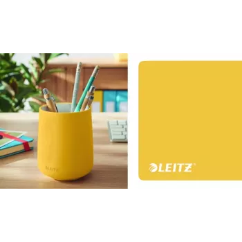 Leitz Cosy stojan na perá, žltá, keramika, chlapec/dievča, 8,7 cm, 105 mm, 240 g