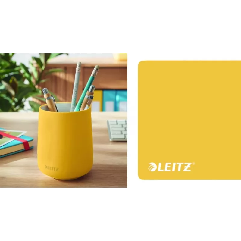 Leitz Cosy stojan na perá, žltý, keramika, chlapec/dievča, 8,7 cm, 105 mm, 240 g