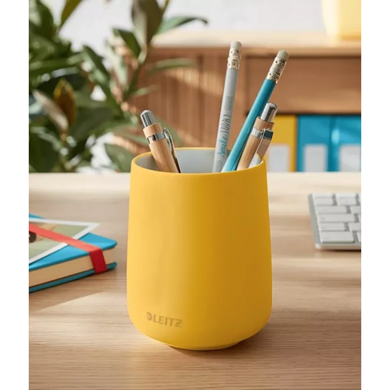 Leitz Cosy stojan na perá, žltý, keramika, chlapec/dievča, 8,7 cm, 105 mm, 240 g