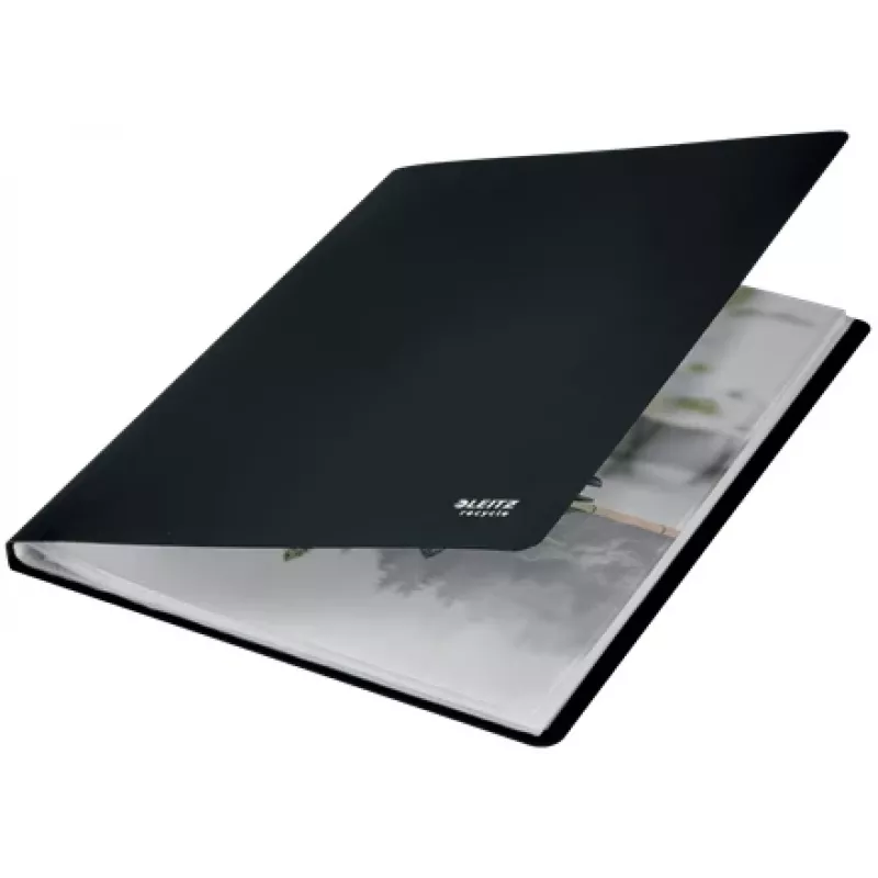Leitz Recycle display book, čierna, polypropylén (PP), 40 vreciek, na výšku, A4, 231 mm
