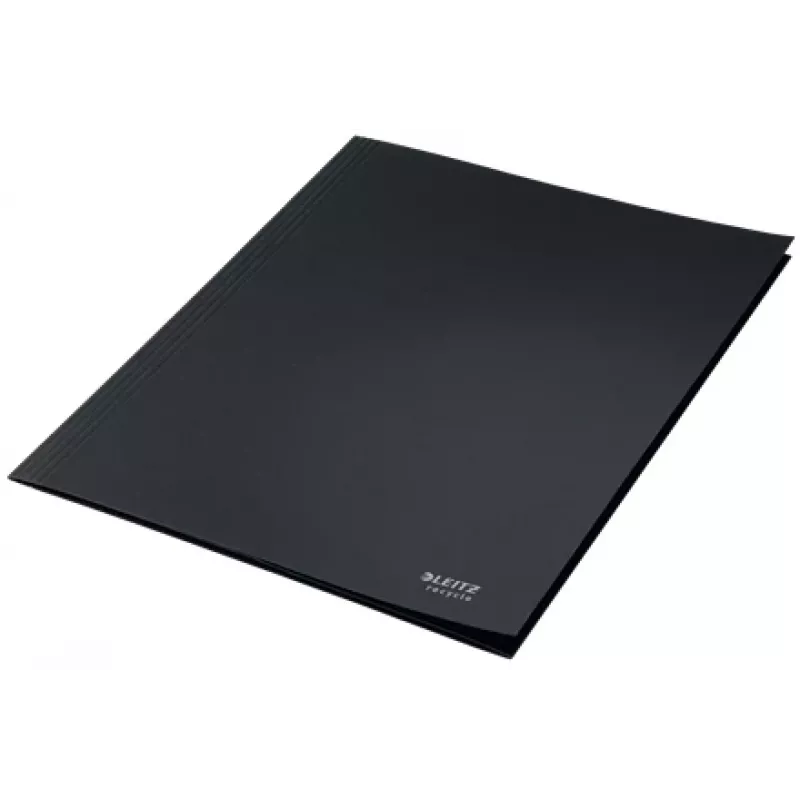 Leitz Recycle Card 3-Flap Folder, klasický zakladač, A4, kartón, čierna, matná, 250 listov