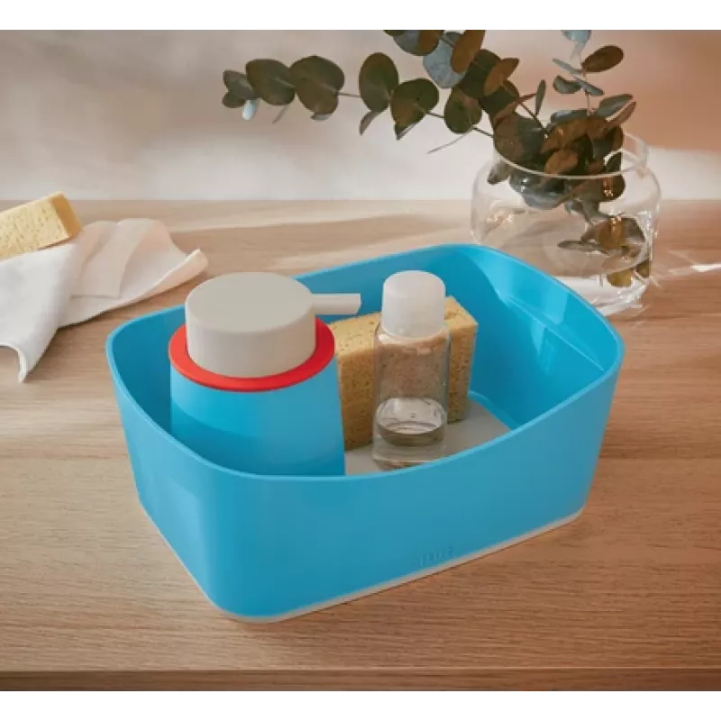 Leitz MyBox Cosy úložná vaňa, úložná krabica, modrá, obdĺžniková, plast, monochromatická, interiér