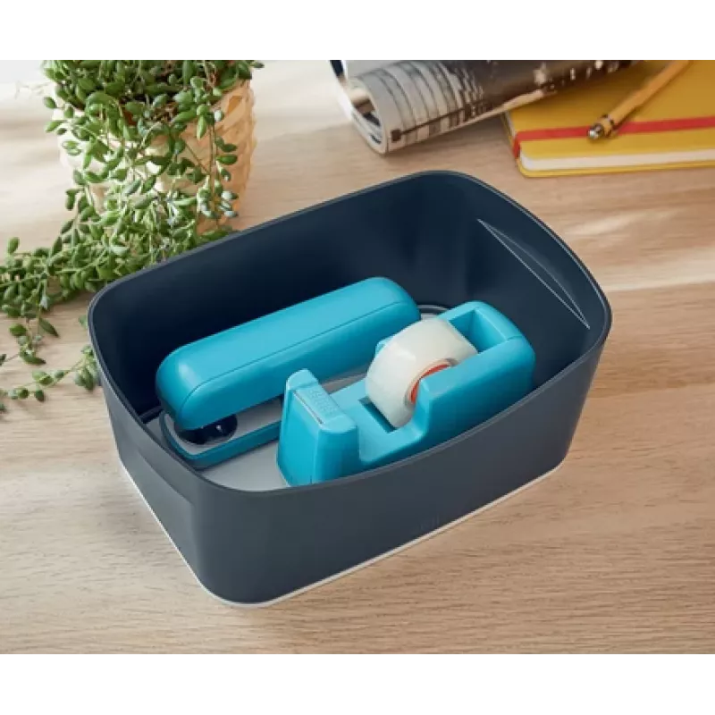 Leitz MyBox Cosy úložná vaňa, úložná krabica, sivá, obdĺžniková, plast, monochromatická, interiér