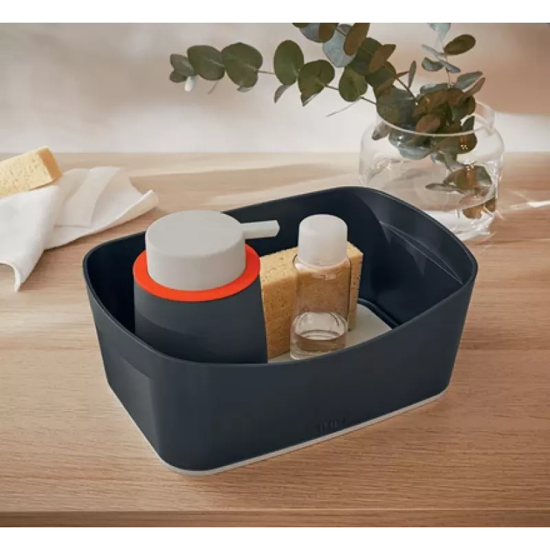 Leitz MyBox Cosy úložná vaňa, úložná krabica, sivá, obdĺžniková, plast, monochromatická, interiér