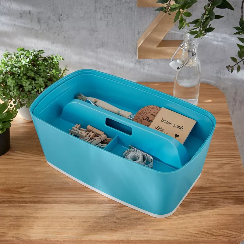 Leitz MyBox Cosy organizačná miska s rukoväťou, malá, úložná, modrá, plast, 307 mm, 181 mm, 56 mm, 300 g
