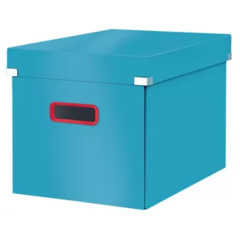 Leitz Click & Store Cosy Cube Large úložná krabica, úložná krabica, modrá, obdĺžniková, kartón, jednofarebná, interiér