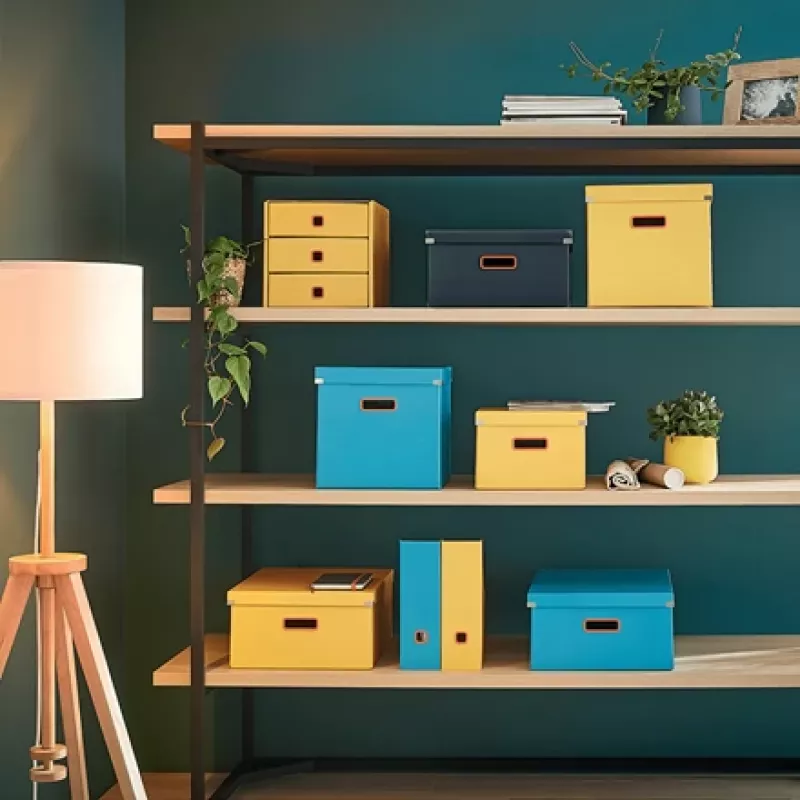 Leitz Click & Store Cosy Cube Large úložná krabica, úložná krabica, modrá, obdĺžniková, kartón, jednofarebná, interiér