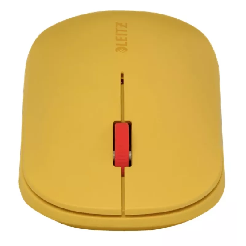 Leitz Cosy bezdrôtová myš, obojručná, RF Wireless + Bluetooth, 4000 DPI, oranžová