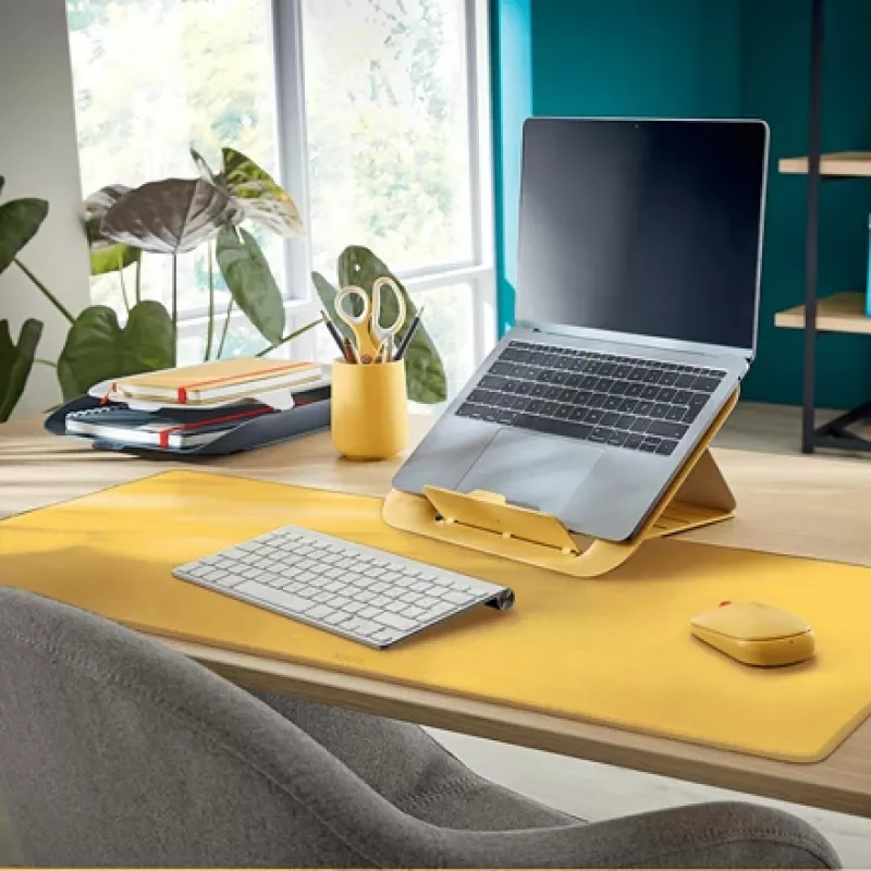 Leitz Cosy bezdrôtová myš, obojručná, RF Wireless + Bluetooth, 4000 DPI, oranžová
