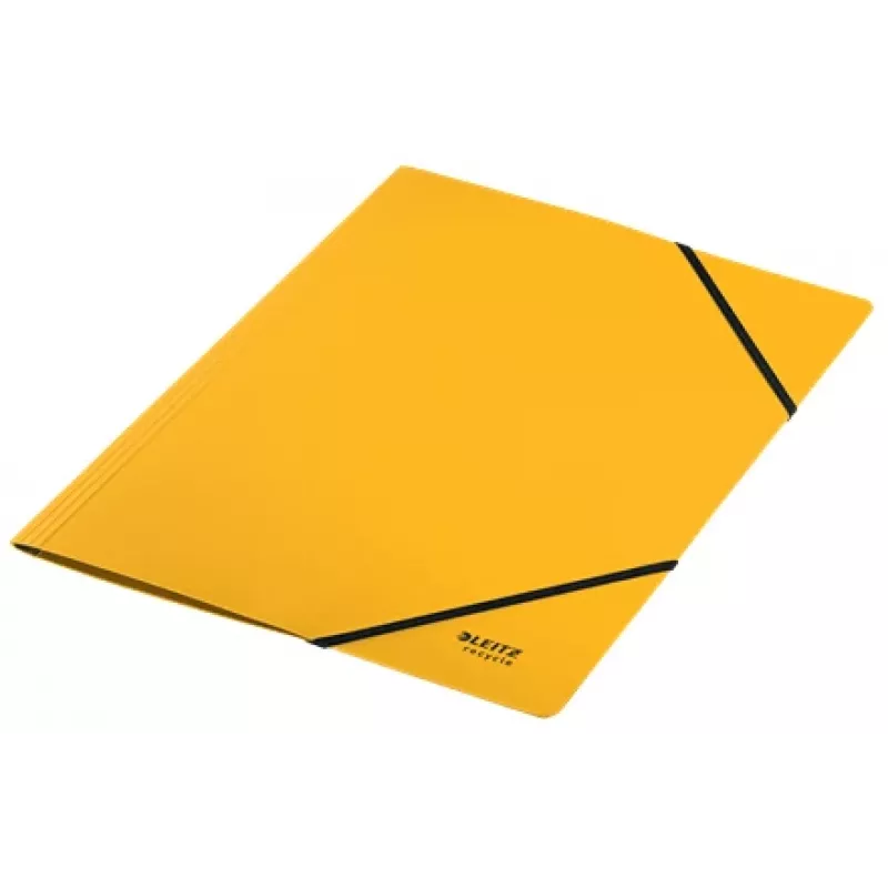 Leitz Recycle kartónové dosky s gumičkami, klasické dosky, A4, kartón, žltá, na šírku/na výšku, 250 listov