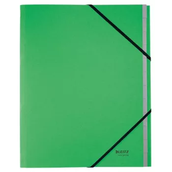 Leitz Recycle kartónový registrový blok, klasický šanón, A4, kartón, zelená, 430 g/m², gumička