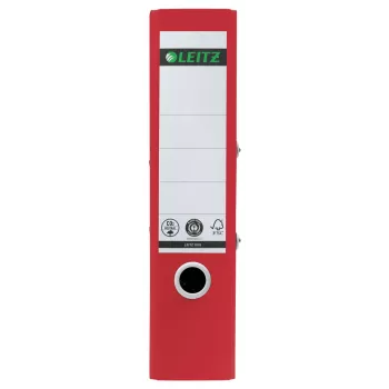 Leitz 180° Recycle pákový šanón, A4, okrúžkový, na ukladanie, kartón, červená, červená