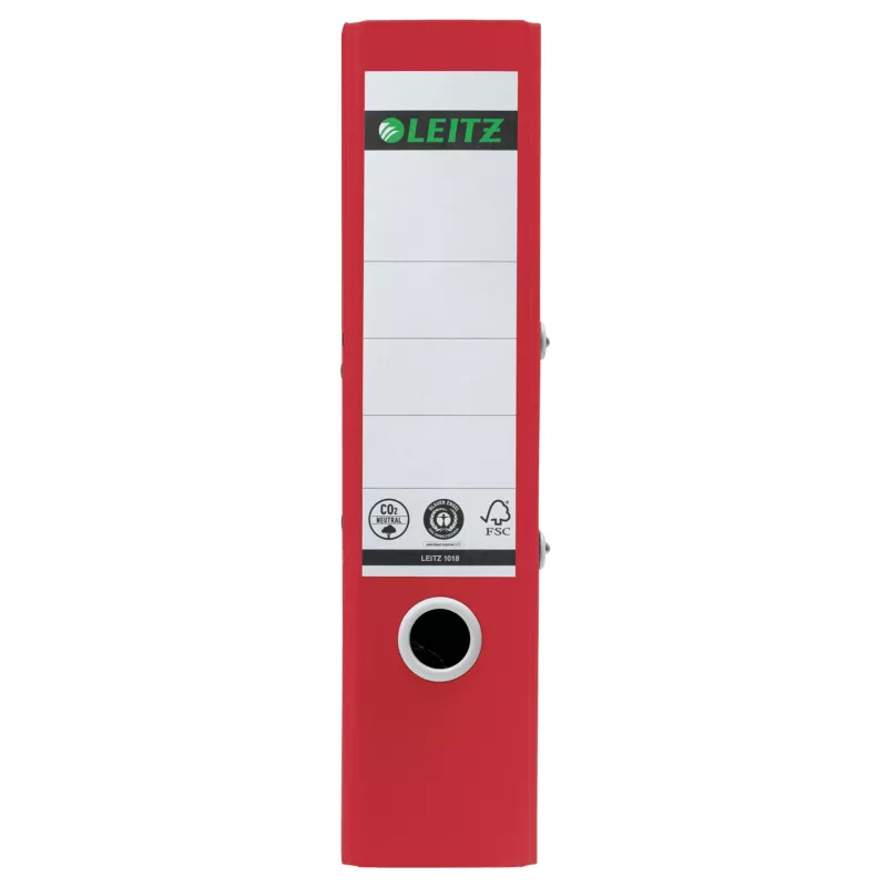 Leitz 180° Recycle pákový šanón, A4, okrúžkový, na ukladanie, kartón, červená, červená