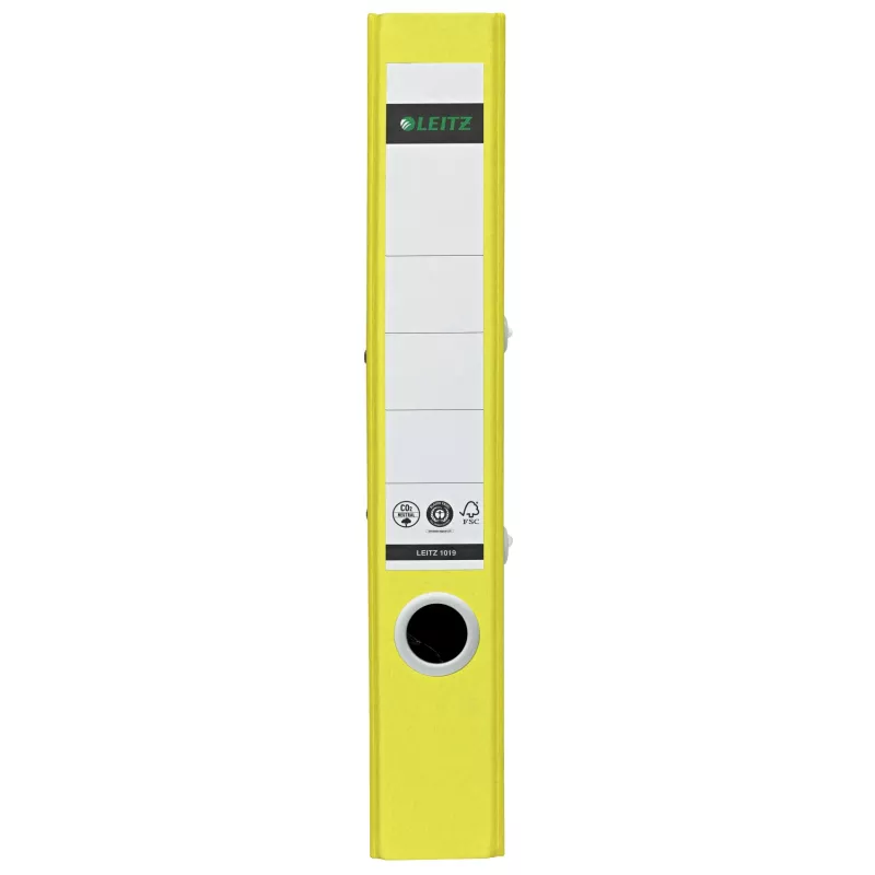 Leitz 180° Recycle pákový šanón, A4, okrúžkový, na ukladanie, kartón, žltá, žltá