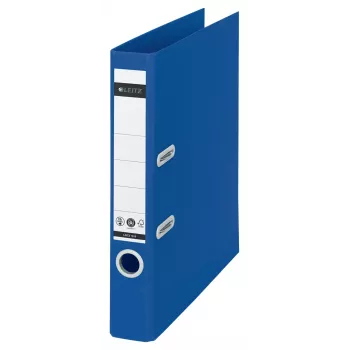 Leitz 180° Recycle šanón s pákovým mechanizmom, A4, okrúžkový, na ukladanie, kartón, modrá, modrá