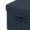 Leitz textilná úložná krabica s vekom, medium, balenie 2 ks, úložná krabica, modrá, obdĺžniková, textil, jednofarebná, textil