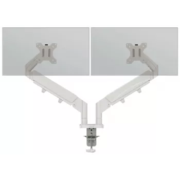 Leitz Ergo úsporný držiak na dva monitory, svorka/priechodka, 18 kg, 43,2 cm (17 palcov), 81,3 cm (32 palcov), 100 x 100 mm, sivá