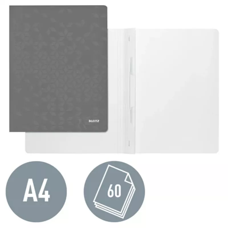 Leitz WOW ploché dosky A4, klasický šanón, A4, kartón, červená, na šírku/na výšku, 60 listov