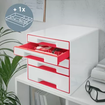 Leitz zásuvková skriňa WOW Cube 5 zásuviek, 5 zásuviek, plast, 270 mm, 287 mm, 363 mm, 3,59 kg