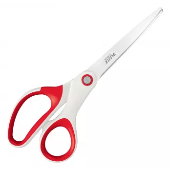 Leitz WOW Titanium kancelárske nožnice 205 mm, dospelí, rovný strih, jednotlivé, červená, biela, nehrdzavejúca oceľ, kancelárske nožnice