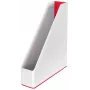 Leitz stojan na časopisy WOW Dual Colour, červený, biely, plast, A4, 73 mm, 318 mm, 272 mm
