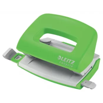 Leitz NeXXt Recycle Mini dierovačka, 10 listov, čierna, plast, 8 cm, 5,5 mm, A4