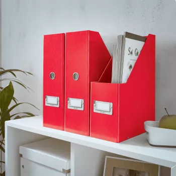 Leitz Click & Store WOW stojan na časopisy, červený, kartón, 103 mm, 253 mm, 330 mm, 95 x 245 x 310 mm