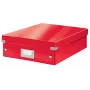 Leitz Click & Store WOW Medium organizér box, úložná krabica, červená, obdĺžniková, kartón, monochromatická, interiér